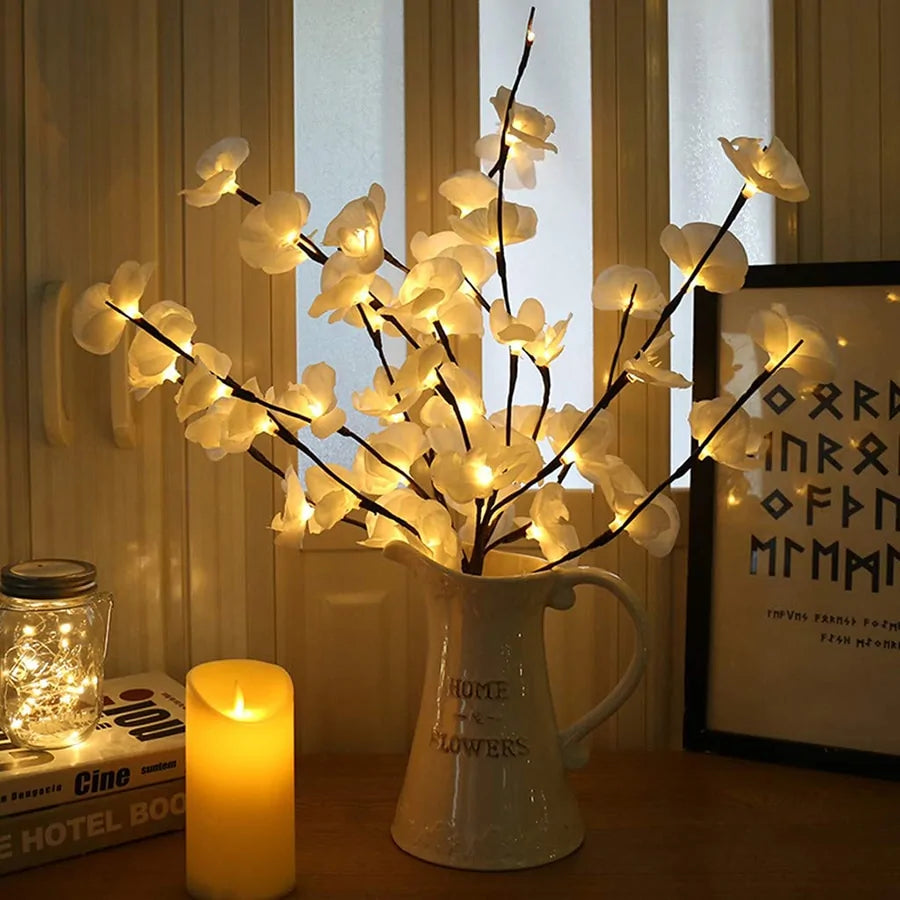 LED Willow Branch Lamp: Elegant Home Decor Accent