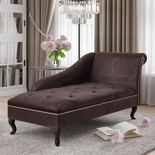 Chaise Lounge with Storage, Elegant Victorian Vintage Style